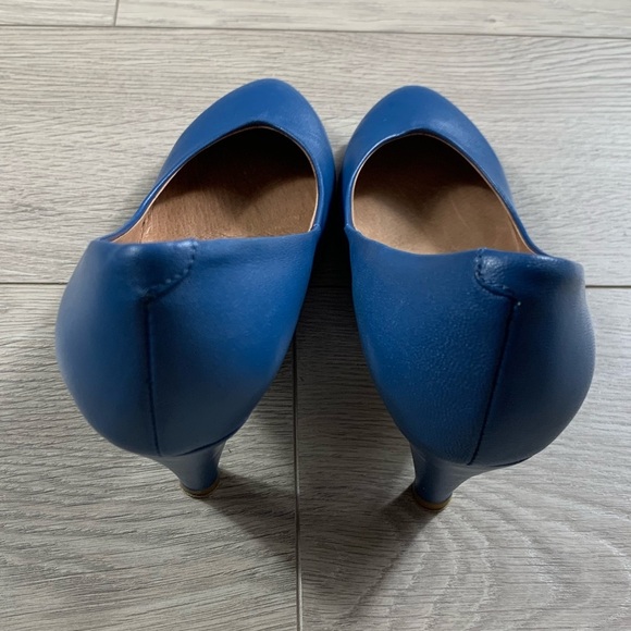 Jeffrey Campbell Blue Leather Semi Pointed Heels - Picture 4 of 11